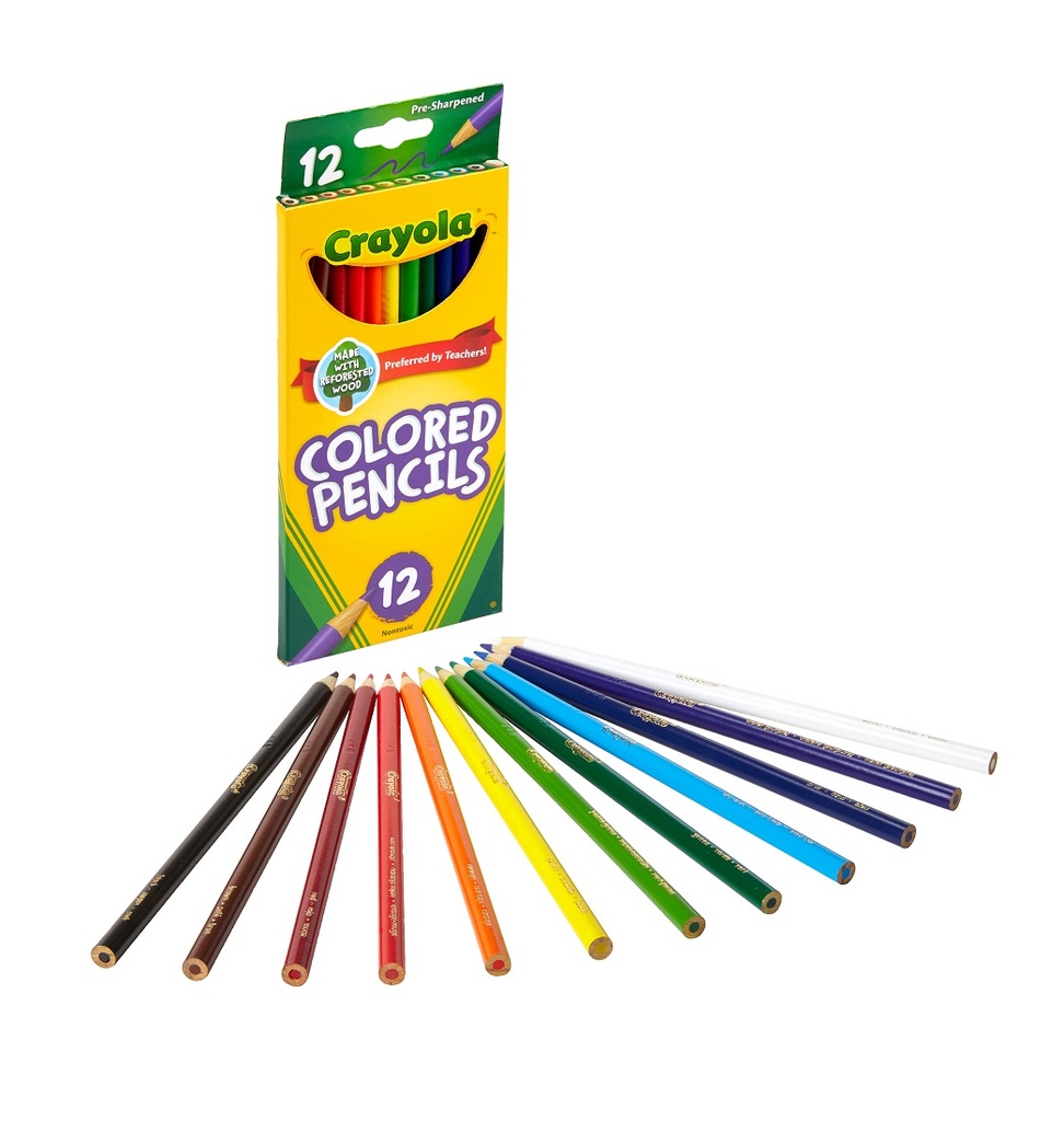 CRAYOLA COLORED PENCILS 12CT