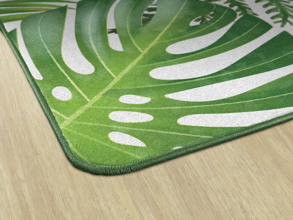 Simply Boho White Greenery 5' X 7'6" Rectangle Carpet 
