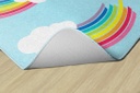 Schoolgirl Style Hello Sunshine Whimsical Rainbows 5' X 7'6" Rectangle Carpet 
