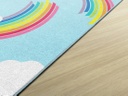 Schoolgirl Style Hello Sunshine Whimsical Rainbows 7'6" X 12' Rectangle Carpet 