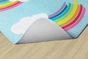 Schoolgirl Style Hello Sunshine Whimsical Rainbows 7'6" X 12' Rectangle Carpet 