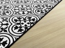 Schoolgirl Style Simply Stylish Black & White Tile  5' X 7'6" Rectangle Carpet 