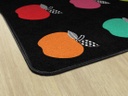 Black White & Stylish Brights Apple Sit Spot 5' X 7'6" Rectangle Carpet 