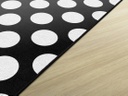 Simply Stylish Black & White Polka Dot 5' X 7'6" Rectangle Carpet 