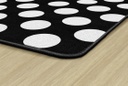 Simply Stylish Black & White Polka Dot 7'6" X 12' Rectangle Carpet 