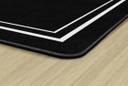 Simply Stylish Black & White Border 5' X 7'6" Rectangle Carpet