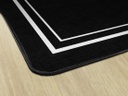 Simply Stylish Black & White Border 5' X 7'6" Rectangle Carpet