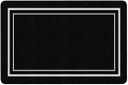 Simply Stylish Black & White Border 7'6" X 12' Rectangle Carpet