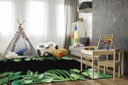 Simply Boho Greenery On Black 5' X 7'6" Rectangle Carpet