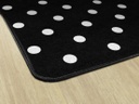 Black White & Stylish Brights Small Black & White Polka Dots 5' X 7'6" Rectangle Carpet
