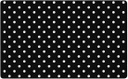 Black White & Stylish Brights Small Black & White Polka Dots 7'6" X 12' Rectangle Carpet