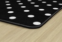 Black White & Stylish Brights Small Black & White Polka Dots 7'6" X 12' Rectangle Carpet