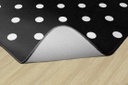 Black White & Stylish Brights Small Black & White Polka Dots 7'6" X 12' Rectangle Carpet
