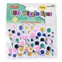 Creative Arts™ Wiggle Eyes, Round, Assorted Sizes & Colors, Bag of 100