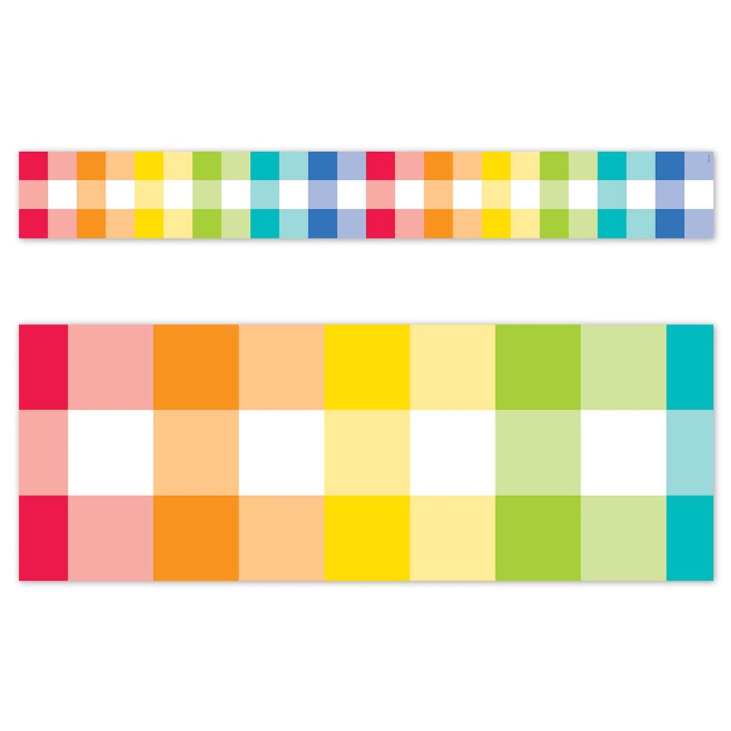 Core Decor Rainbow Buffalo Check EZ Border, 48 Feet