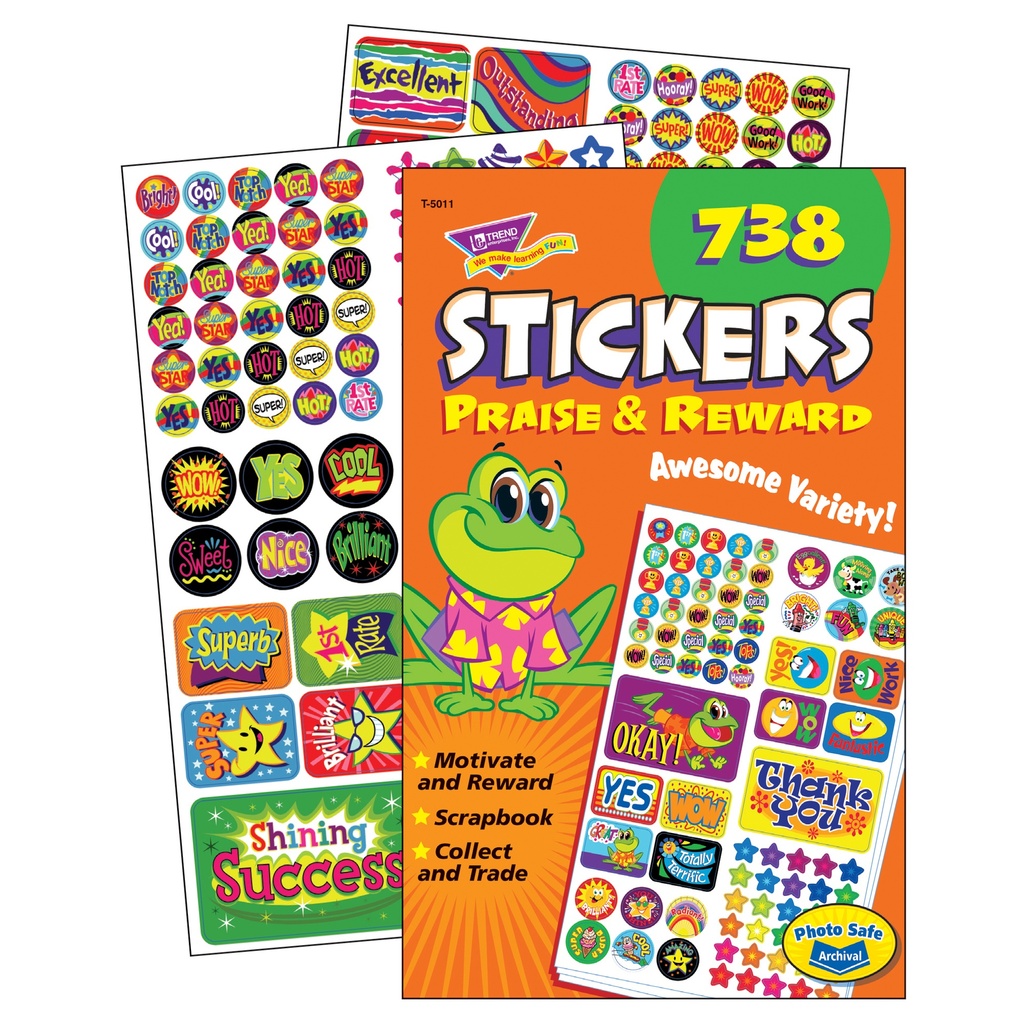 Praise & Reward Sticker Pad, 738 ct