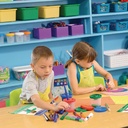 No-Spill Round Paint Cups with Colored Lids, 3" Dia., 10 Cups