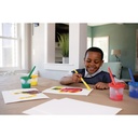 No-Spill Round Paint Cups with Colored Lids, 3" Dia., 10 Cups