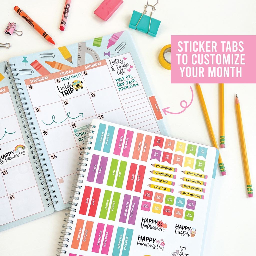 Colorful Undated Teacher Planner and Lesson Plan Book