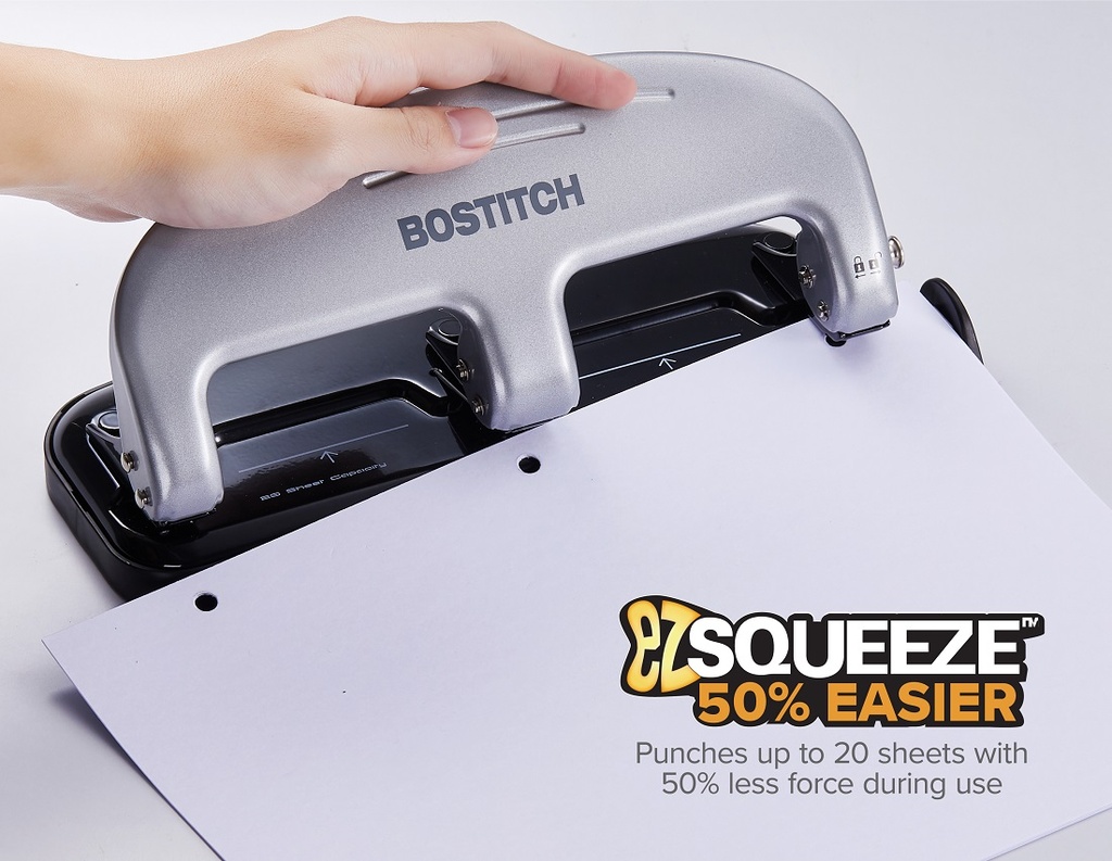 Bostitch EZ Squeeze Three-Hole Punch