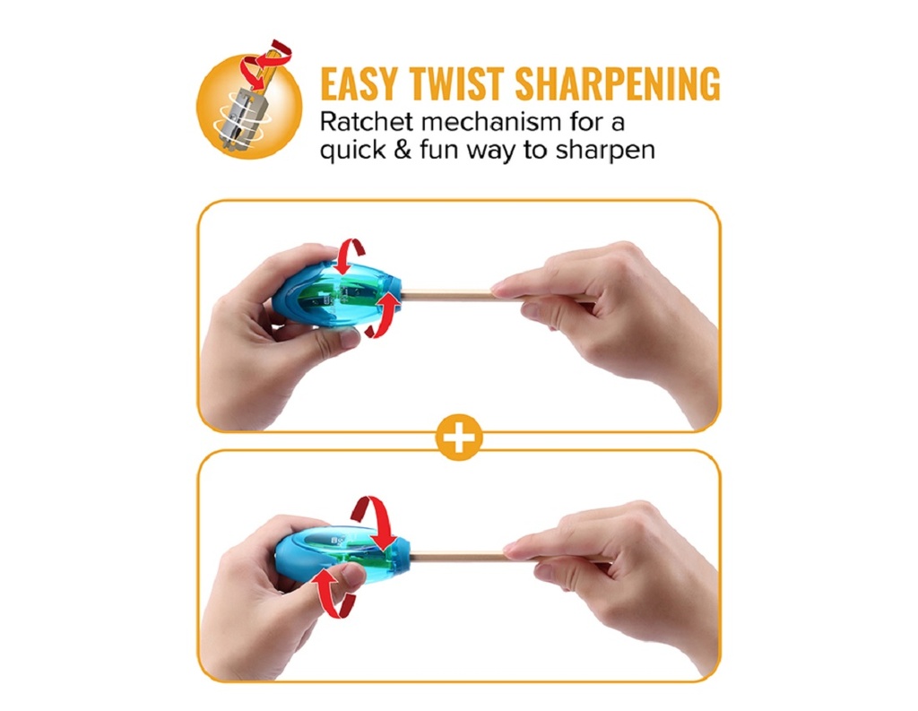 Bostitch 2 Hole Twist N Sharp Pencil Sharpener