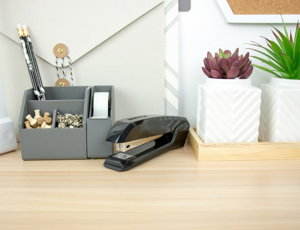 Black Anti Microbial Desktop Stapler