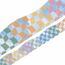 Rainbow Checkered Sky Deco Trim - Extra Wide