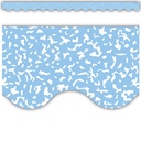 Composition Blue Scalloped Border Trim