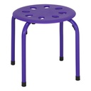 Assorted Color 12" H Plastic Stacking Stools Set of 5 