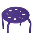 Assorted Color 12" H Plastic Stacking Stools Set of 5 