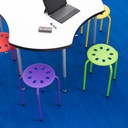 Assorted Color 17 3/4" H Plastic Stacking Stools Set of 5 
