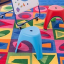 Assorted Color Indoor/Outdoor Plastic Stack Stool Set of 4