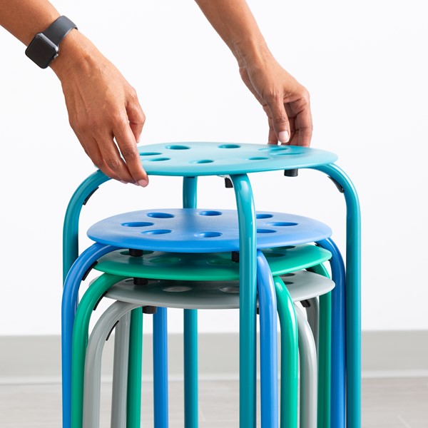 Contemporary Color 17 3/4" H Plastic Stacking Stools Set of 4