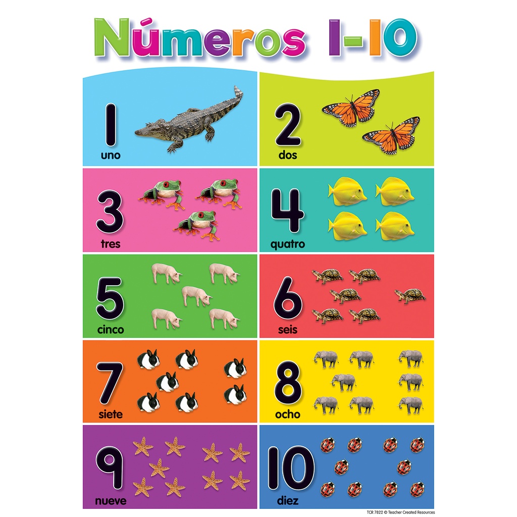 Spanish Colorful Early Learning Small Poster Pack