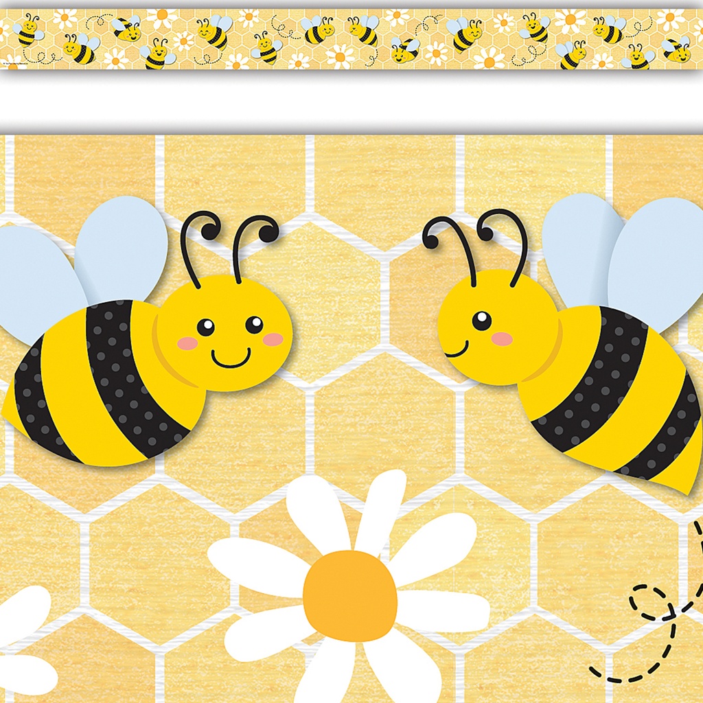 Buzzing Bees Straight Border Trim