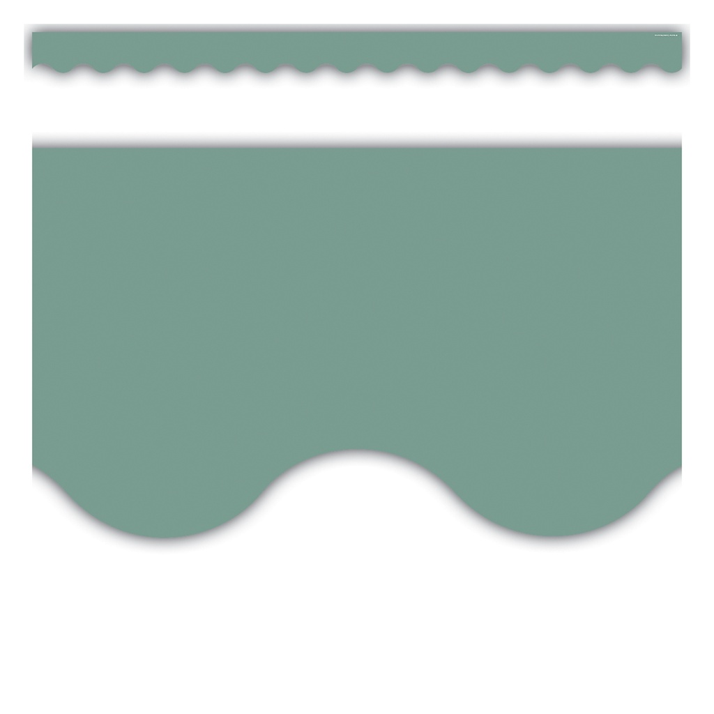 Retreat Green Scalloped Border Trim