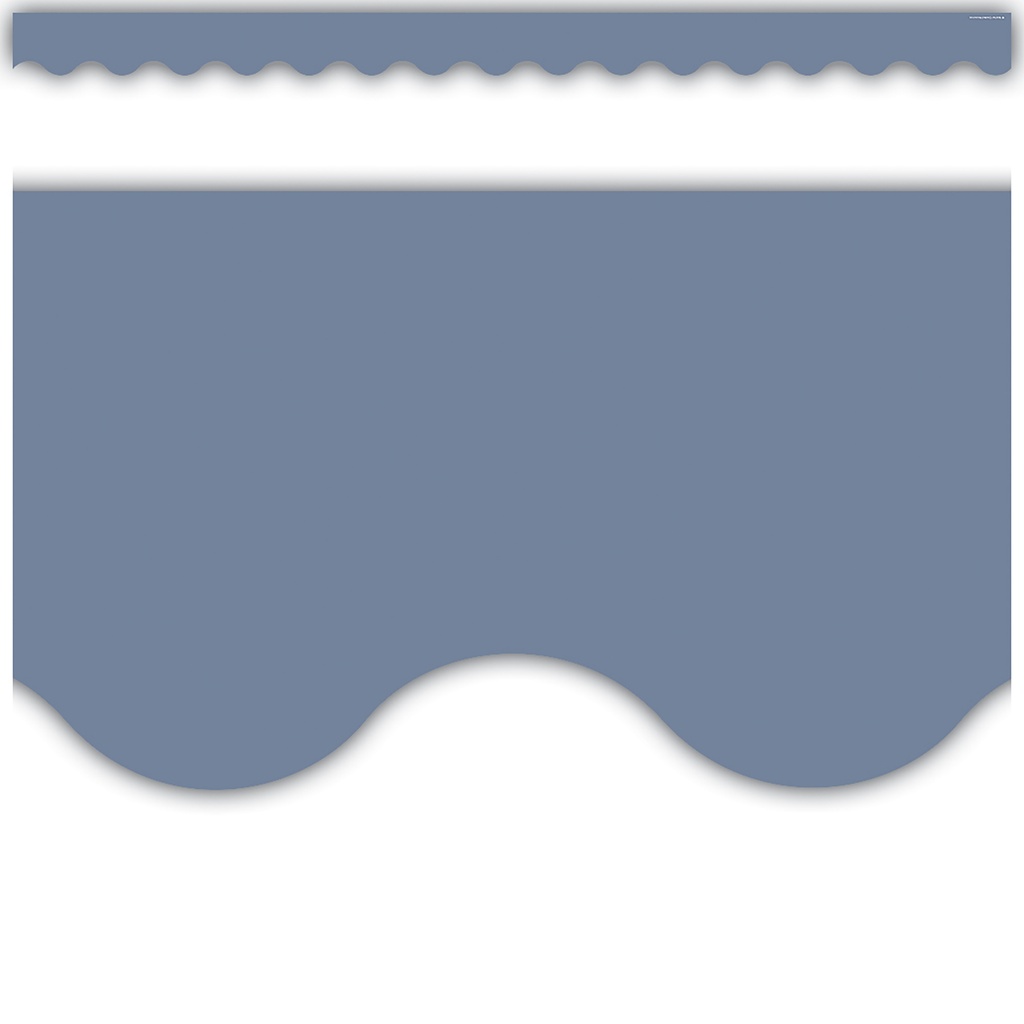 Aegean Blue Scalloped Border Trim, 35 Feet