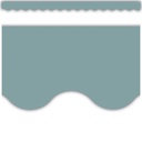 Stone Blue Scalloped Border Trim, 35 Feet