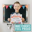 Colorful Crayons Award Certificates of Achievement for Students, Set of 25