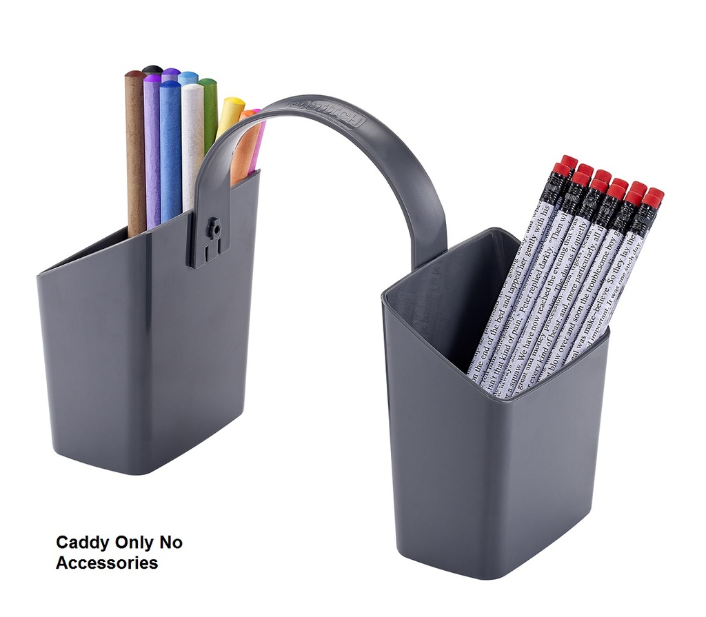 Bostitch Antimicrobial Classroom Pencil Caddy with Handle, Gray