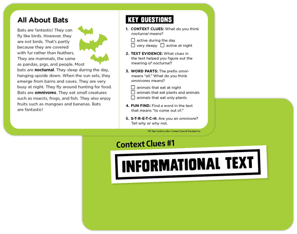 100 Task Cards in a Box Context Clues