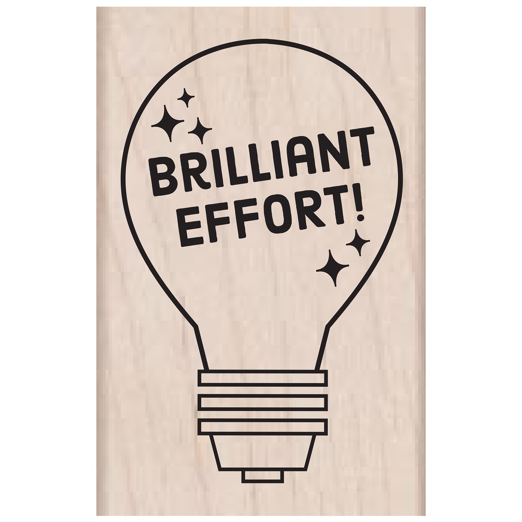 Brilliant Effort Wood Stamp