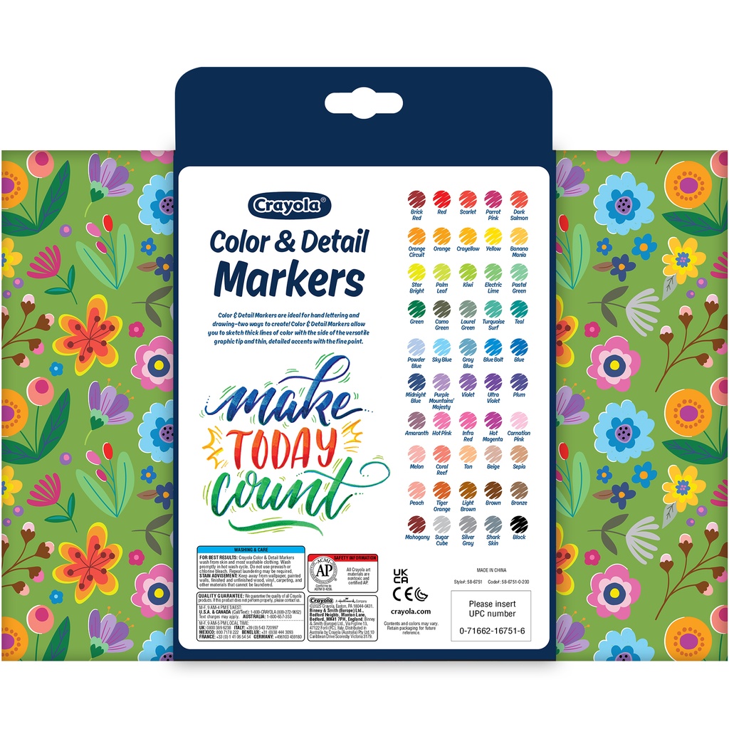 Crayola Color & Detail Markers 50ct 