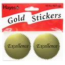 2" Excellence Gold Stickers