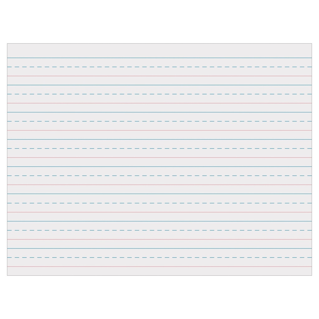 10 1/2" x 8" D'Nealian/Zaner-Bloser Multi-Program 5/8" x 5/16" x 5/16" Ruled Long Handwriting Tablet