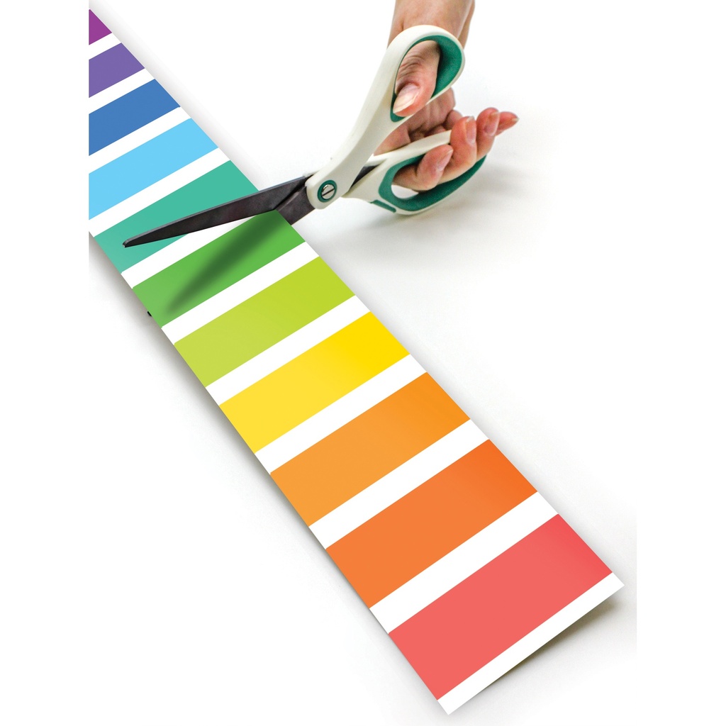 Colorful Stripes Straight Rolled Border Trim
