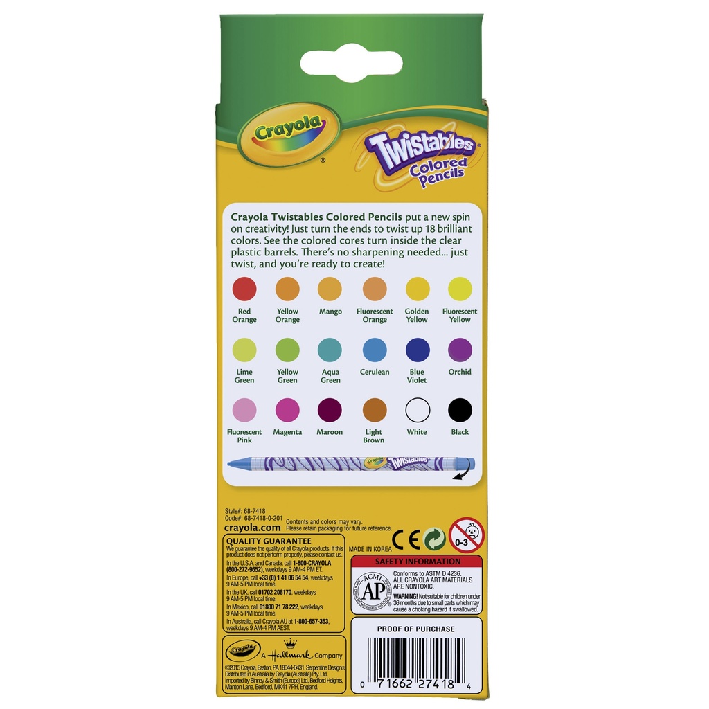 Twistables® Colored Pencils 18 Count