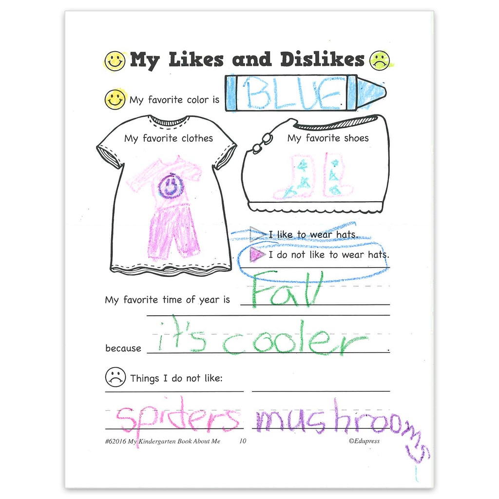 My Own Books™: My Kindergarten Book All About Me