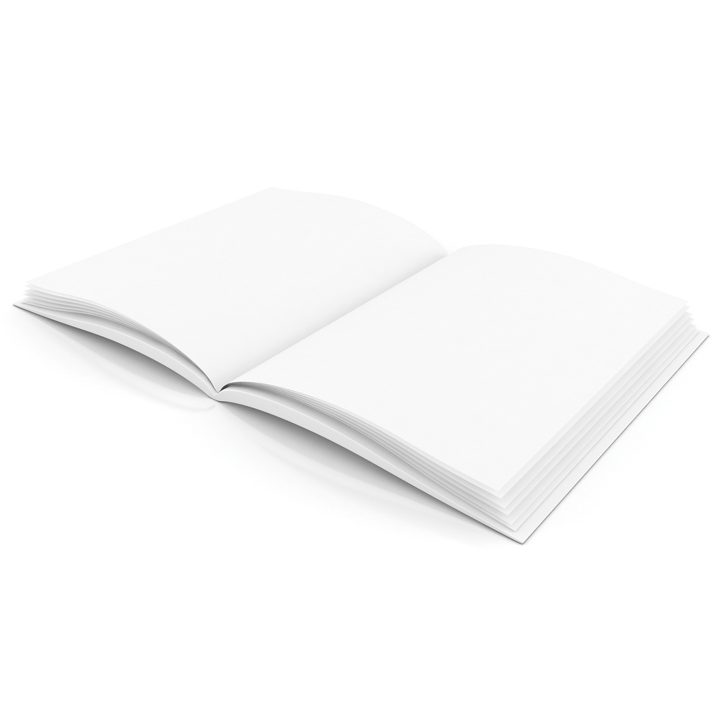 White 6" x 8" Hardcover Blank Book