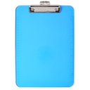 Neon Blue Letter Plastic Clipboards Pack of 6